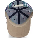 casquette-courbee-bleue-marine-et-marron-snapback-hardly-working-papa-cap-madras-the-farm-goorin-bros