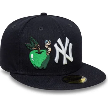 Gorra plana azul marino ajustada 59FIFTY Food Icon de New York Yankees MLB de New Era