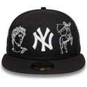 petten-plat-zwart-aangepast-59fifty-mythical-van-new-york-yankees-mlb-van-new-era