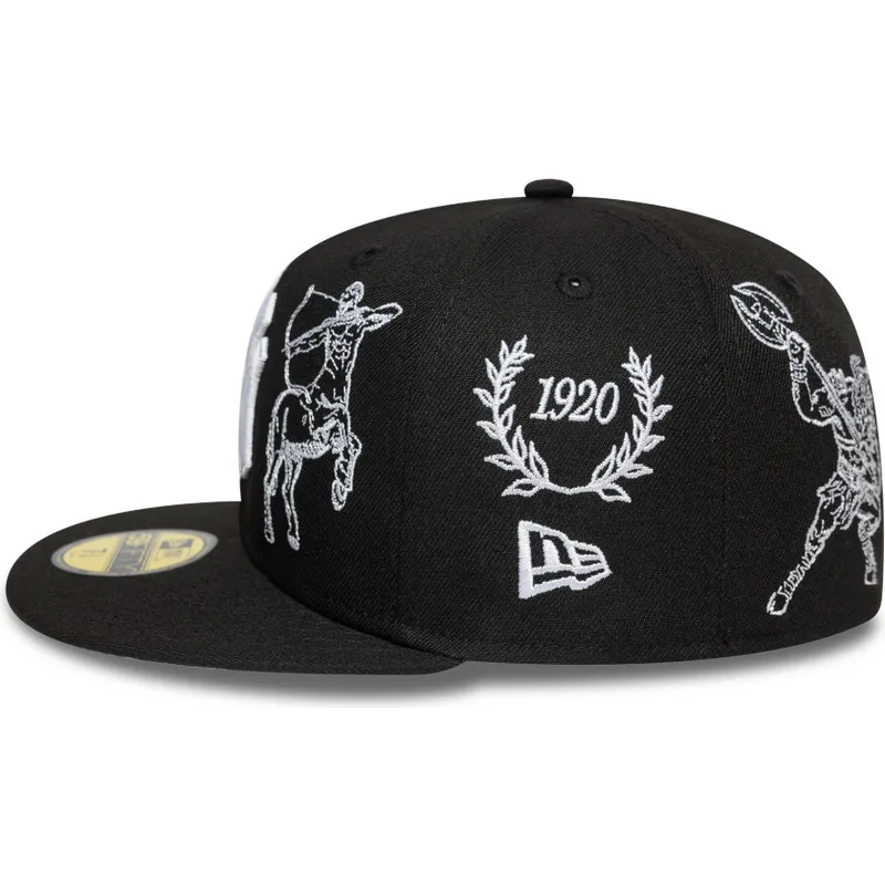 petten-plat-zwart-aangepast-59fifty-mythical-van-new-york-yankees-mlb-van-new-era