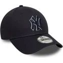 petten-gebogen-marineblauw-verstelbaar-9forty-team-outline-van-new-york-yankees-mlb-van-new-era