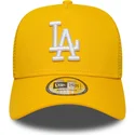 gorra-trucker-amarilla-a-frame-league-essential-de-los-angeles-dodgers-mlb-de-new-era