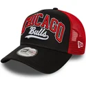 petten-gebogen-zwart-snapback-e-frame-script-van-chicago-bulls-nba-van-new-era
