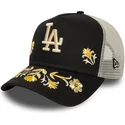 cappellino-trucker-nero-a-frame-floral-icon-dei-los-angeles-dodgers-mlb-di-new-era