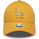 gorra-curva-amarilla-ajustable-para-mujer-9forty-metallic-logo-de-los-angeles-dodgers-mlb-de-new-era