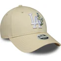 petten-gebogen-beige-verstelbaar-9forty-floral-icon-van-los-angeles-dodgers-mlb-van-new-era