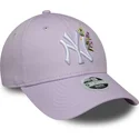 gorra-curva-violeta-ajustable-para-mujer-9forty-floral-icon-de-new-york-yankees-mlb-de-new-era