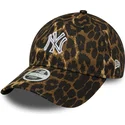 justerbar-leopardskarmkeps-for-kvinnor-9twenty-outline-new-york-yankees-mlb-fran-new-era
