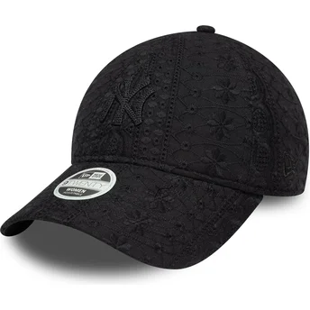 Cap gebogen black adjustable strap 9TWENTY Broderie van New York Yankees MLB van New Era