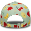 cappellino-curvo-verde-regolabile-per-bambino-9forty-all-over-print-fruit-di-new-era