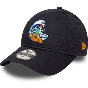 New Era 9TWENTY Surf Crew verstellbare Kinderkappe mit gebogenem Schirm in Marineblau