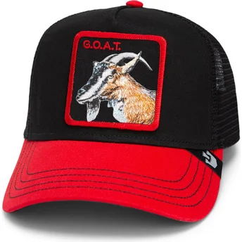 Trucker kasket sort og rød ged The Goat Steer Fab Farm fra Goorin Bros.