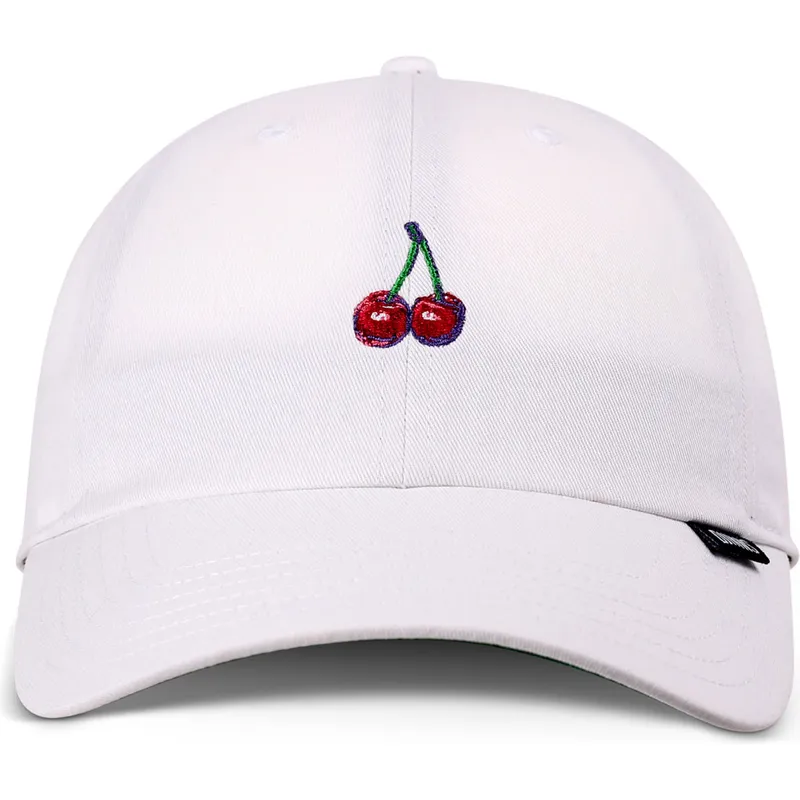 hvid-justerbar-curved-cap-do-nothing-club-dnc-cherry-fra-djinns