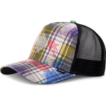 Cappellino trucker multicolore HFT Dirty Check di Djinns