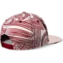 cappello-piatto-beige-e-rosso-snapback-ma-pattern-di-djinns
