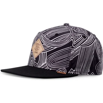 Czarna czapka z daszkiem snapback MA Pattern od Djinns