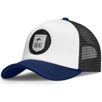 Petten gebogen marineblauw snapback van Oblack