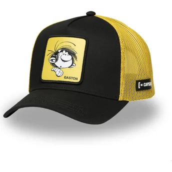 Gorra trucker negra y amarilla Gaston Lagaffe HEA de Capslab