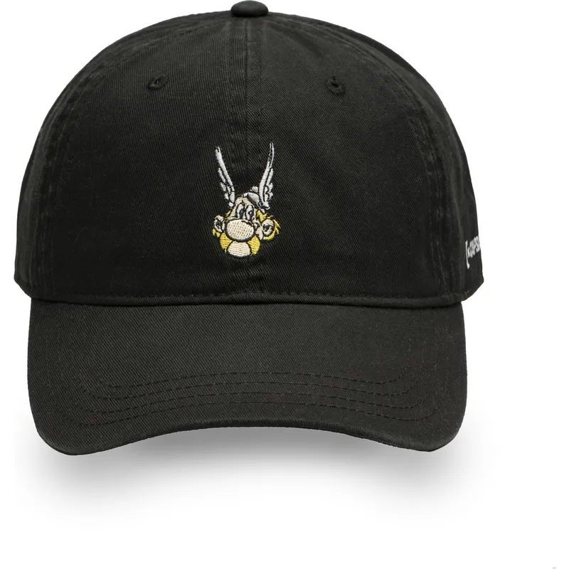 cappellino-curvo-nero-regolabile-ast1-ast-asterix-il-gallo-di-capslab