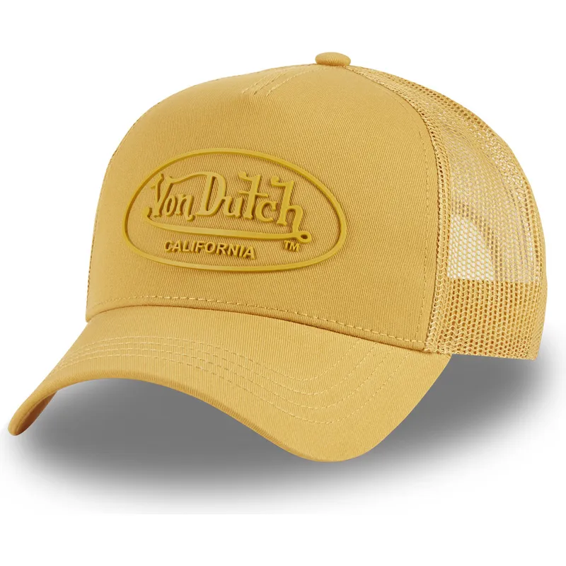 petten-gebogen-geel-snapback-van-von-dutch