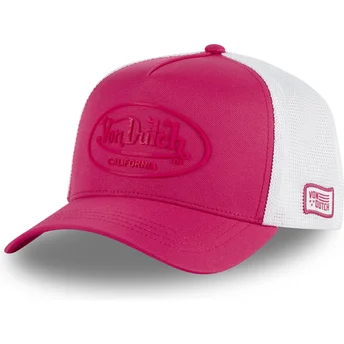 Czapka trucker różowo-biała FLUO01 Von Dutch