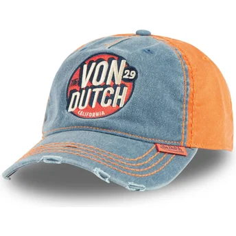 Von Dutch RETRO02 justerbar blå og orange buet kasket