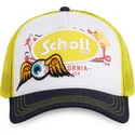 von-dutch-x-schott-nyc-patch-hvid-gul-og-sort-trucker-cap