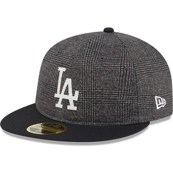 Schwarze enganliegende Flatcap 59FIFTY Day Retro Crown der Los Angeles Dodgers MLB von New Era
