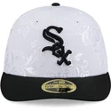 gorra-plana-blanca-y-negra-ajustada-59fifty-day-low-profile-de-chicago-white-sox-mlb-de-new-era