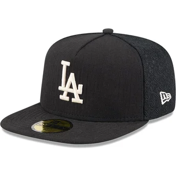 Cappello piatto nero aderente 59FIFTY Day A Frame dei Los Angeles Dodgers MLB di New Era