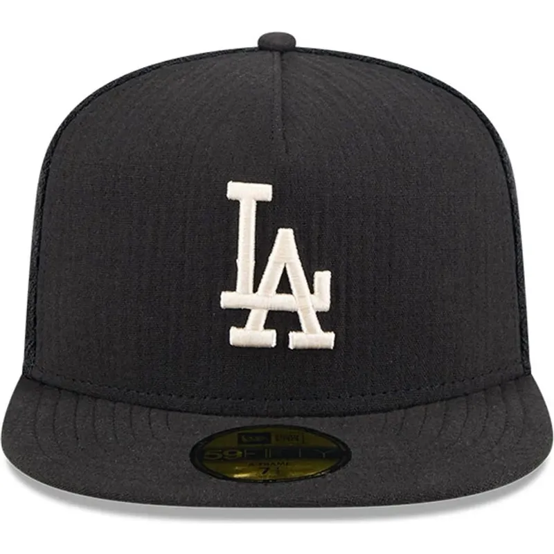 petten-plat-zwart-aangepast-59fifty-day-a-frame-van-los-angeles-dodgers-mlb-van-new-era