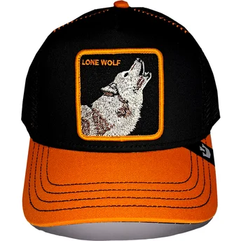 Goorin Bros. Wolf Solo Wolf Fab Farm Black and Orange Trucker Hat