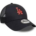 justerbar-marinbla-truckerkeps-for-barn-med-rod-logotyp-9forty-homefield-los-angeles-dodgers-mlb-fran-new-era