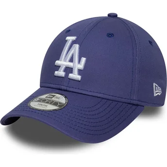 Gorra curva violeta ajustable para niño 9FORTY League Essential de Los Angeles Dodgers MLB de New Era