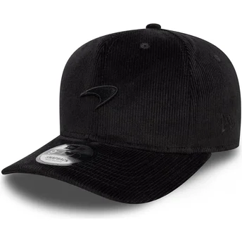 Gorra curva negra snapback 9FIFTY Cord Precurved de McLaren Racing Formula 1 de New Era