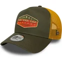 gorra-trucker-verde-y-amarilla-a-frame-cotton-patch-de-new-era