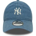 petten-gebogen-blauw-verstelbaar-9twenty-denim-van-new-york-yankees-mlb-van-new-era