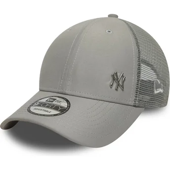 Petten gebogen grijs verstelbaar 9FORTY Flawless van New York Yankees MLB van New Era
