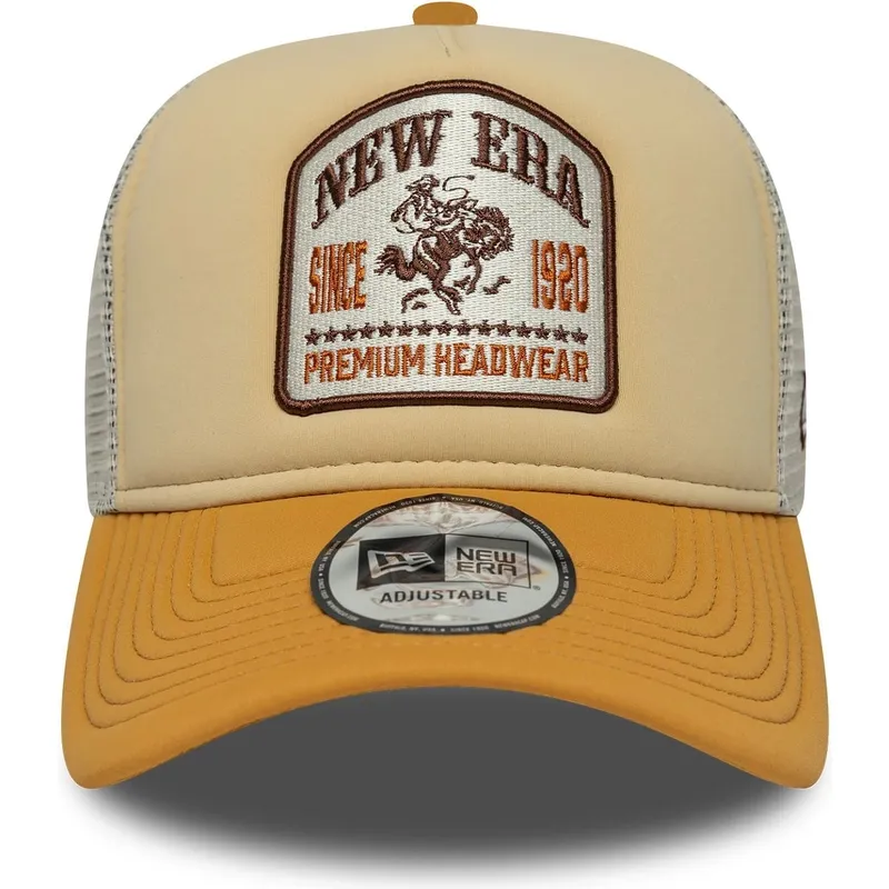 petten-gebogen-beige-snapback-a-frame-graphic-patch-van-new-era petten-gebogen-beige-snapback-a-frame-graphic-patch-van-new-era