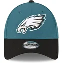 cappello-curvo-verde-e-nero-regolabile-per-bambino-9forty-the-league-dei-philadelphia-eagles-nfl-di-new-era