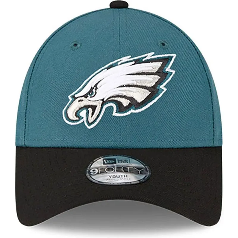 petten-gebogen-groen-verstelbare-band-voor-kinderen-9forty-the-league-van-philadelphia-eagles-nfl-van-new-era