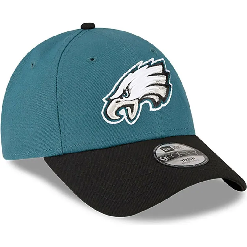 petten-gebogen-groen-verstelbare-band-voor-kinderen-9forty-the-league-van-philadelphia-eagles-nfl-van-new-era