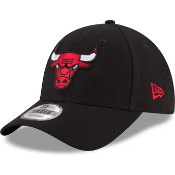 Gorra curva negra ajustable para niño 9FORTY The League de Chicago Bulls NBA de New Era