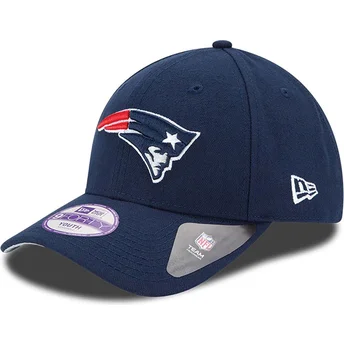 Cap gebogen navy blue adjustable strap voor kinderen 9FORTY The League van New England Patriots NFL van New Era