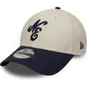gorra-curva-beige-y-azul-marino-ajustable-9forty-linen-de-new-era