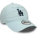 gorra-curva-azul-ajustable-con-logo-azul-marino-9twenty-linen-de-los-angeles-dodgers-mlb-de-new-era