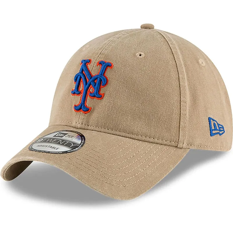 bezowa-regulowana-czapka-z-zakrzywionym-daszkiem-9twenty-core-classic-new-york-mets-mlb-new-era