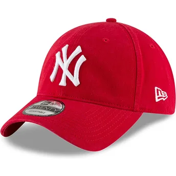 Czerwona regulowana czapka z zakrzywionym daszkiem 9TWENTY Core Classic New York Yankees MLB New Era