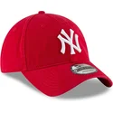 petten-gebogen-rood-verstelbaar-9twenty-core-classic-van-new-york-yankees-mlb-van-new-era
