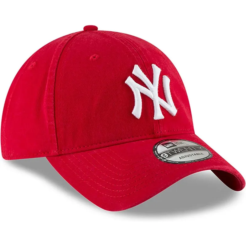 czerwona-regulowana-czapka-z-zakrzywionym-daszkiem-9twenty-core-classic-new-york-yankees-mlb-new-era
